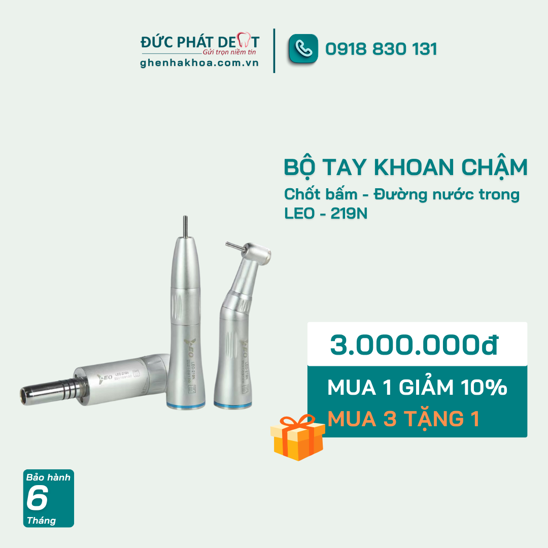 Bộ tay khoan chậm LEO - 219N Bấm