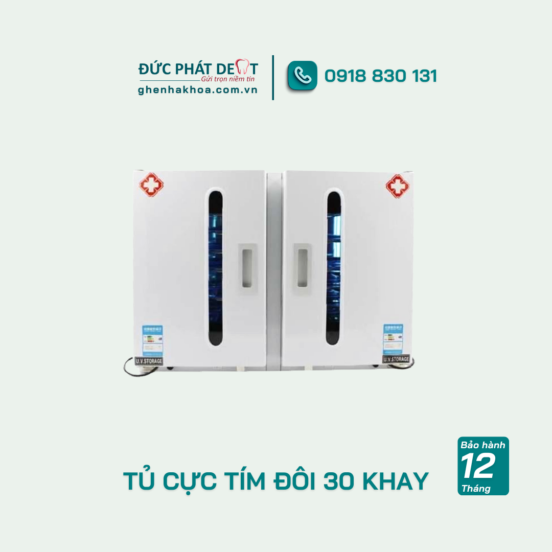 Tủ cực tím đôi - 30 khay