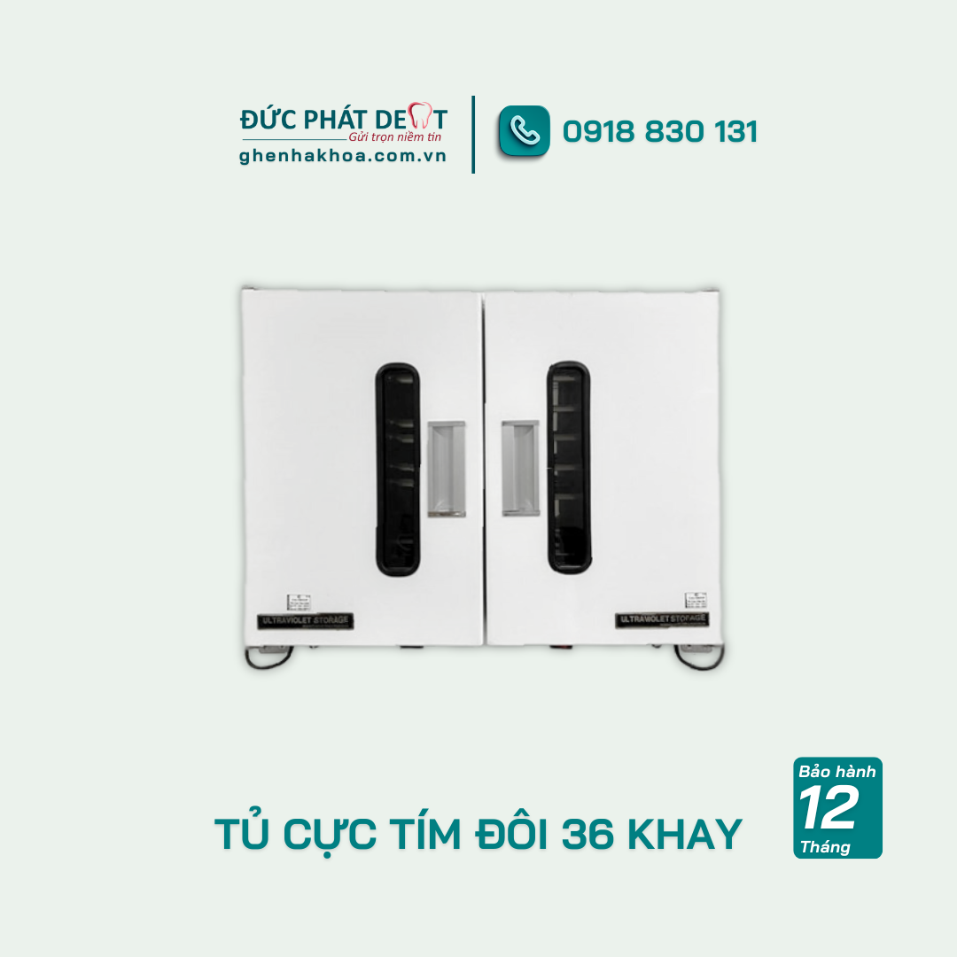 Tủ cực tím đôi - 36 khay