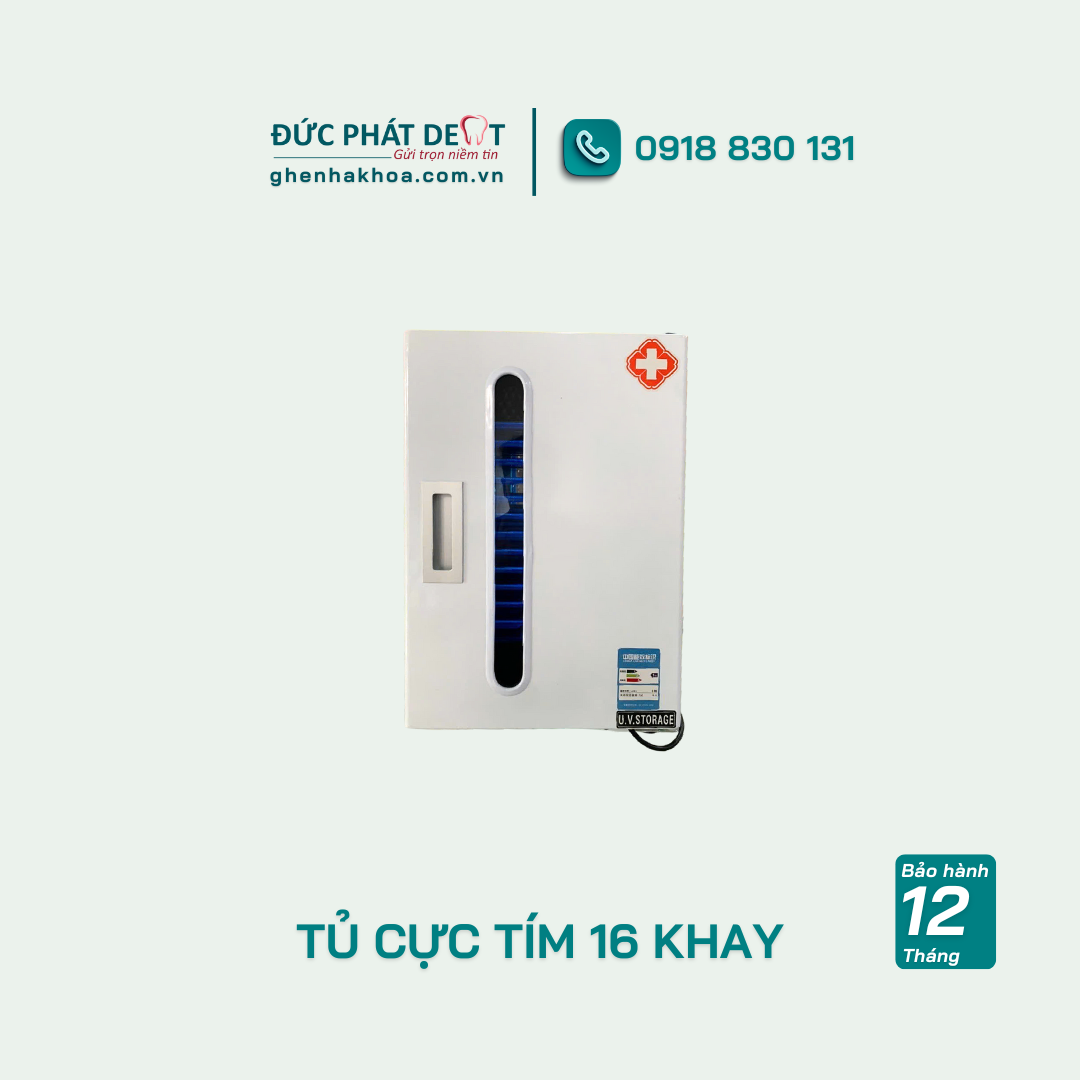 Tủ cực tím đơn - 16 khay
