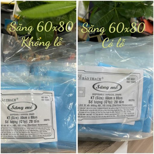 Săng mổ tiệt trùng có lỗ hoặc không lỗ 60×80 – MediPro