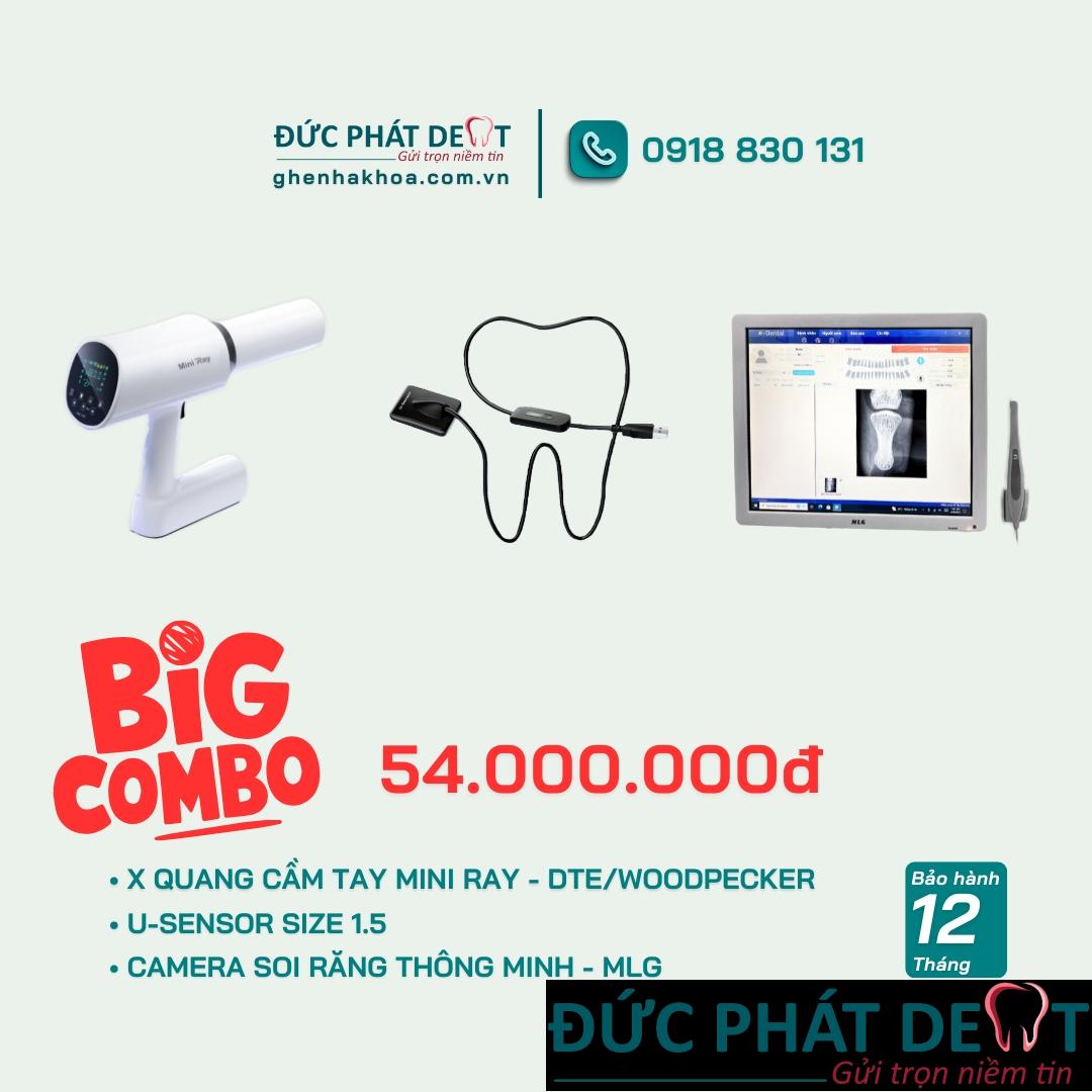 BIG COMBO - X quang cầm tay Mini Ray + U-sensor 1.5 + Camera soi răng thông minh MLG